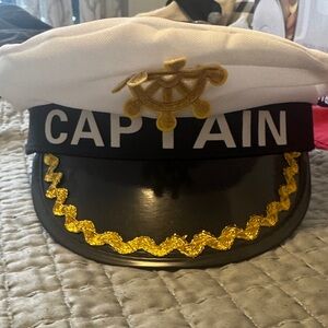 Captain Hat with Gold Accents